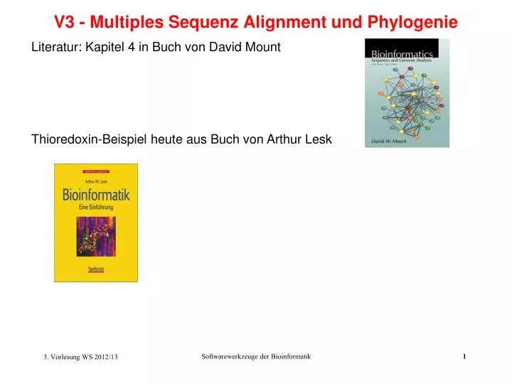 v3 multiples sequenz alignment und phylogenie