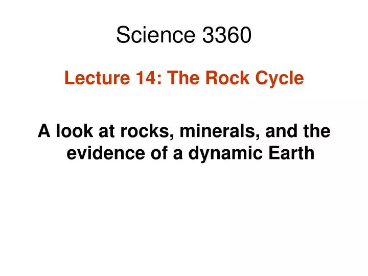 science 3360