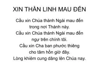 xin th n linh mau n