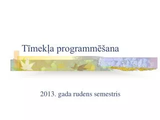 t mek a programm ana