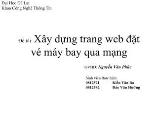 t i x y d ng trang web t v m y bay qua m ng