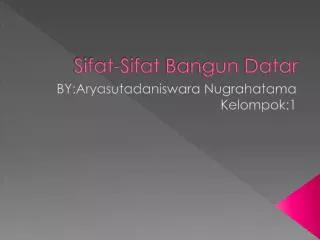 sifat sifat bangun datar