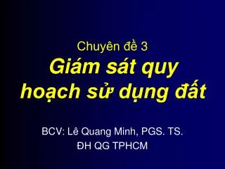 chuy n 3 gi m s t quy ho ch s d ng t