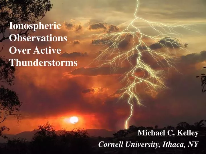 ionospheric observations over active thunderstorms