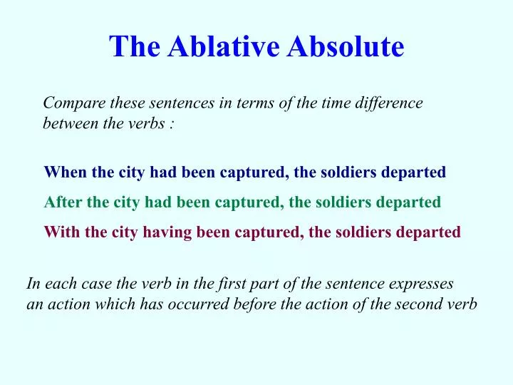 the ablative absolute