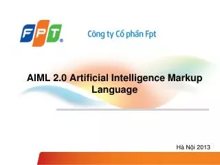 AIML 2.0 Artificial Intelligence Markup Language