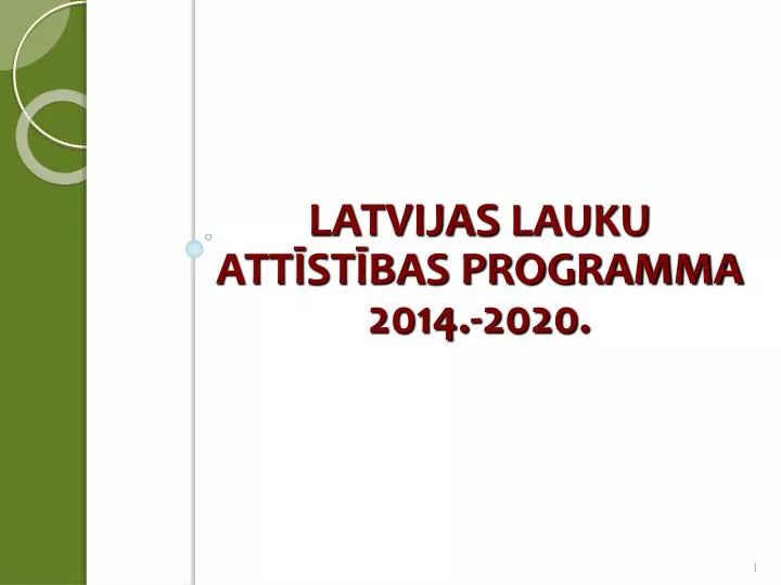 latvijas lauku att st bas programma 2014 2020