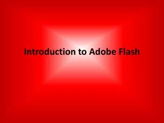 Introduction to Adobe Flash
