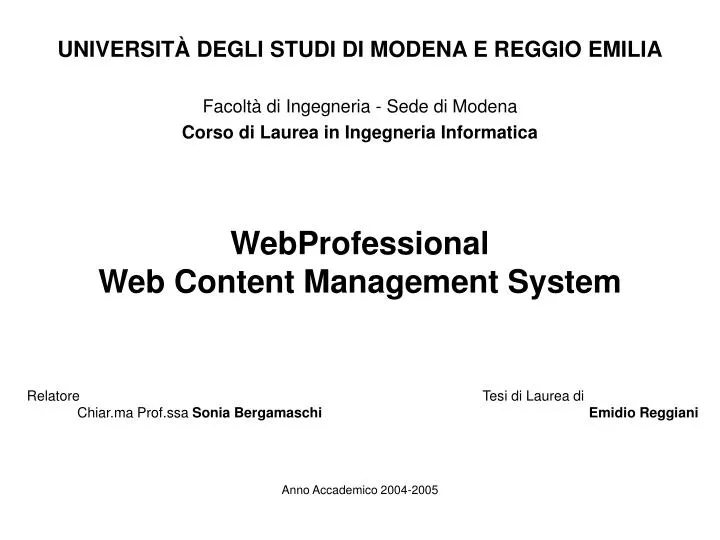 webprofessional web content management system