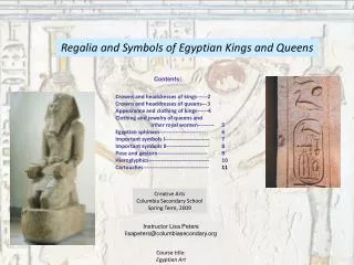 Regalia and Symbols of Egyptian Kings and Queens