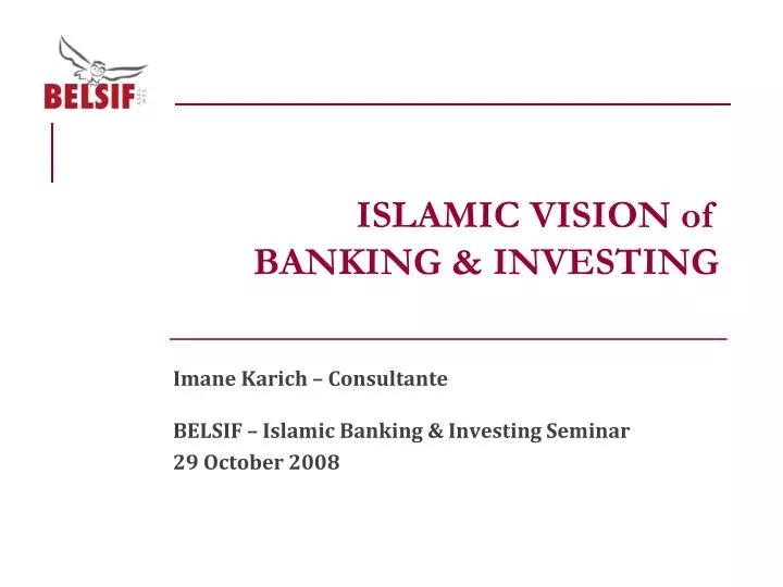 imane karich consultante belsif islamic banking investing seminar 29 october 2008