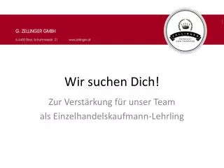 wir suchen dich