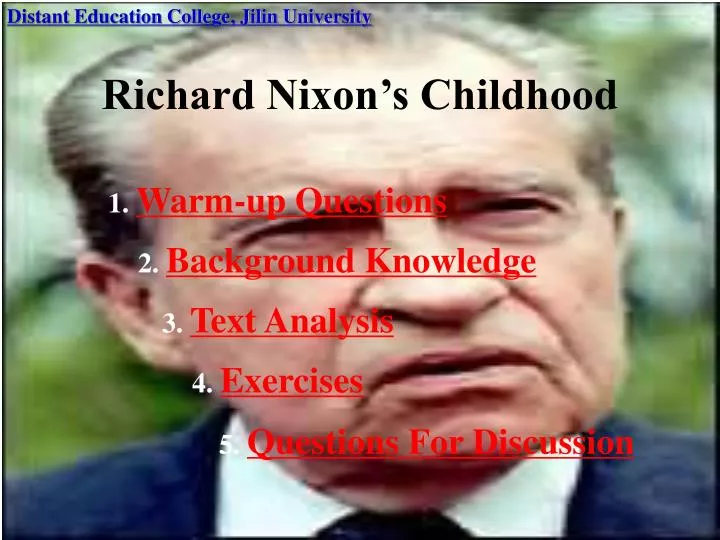 richard nixon s childhood