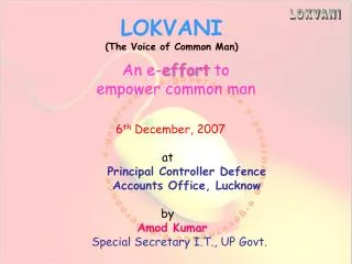 LOKVANI (The Voice of Common Man)