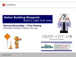 Marcus Beveridge / Tina Hwang (Principal/ Solicitor) Queen City Law