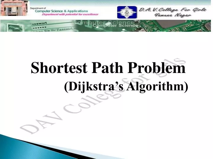 shortest path problem dijkstra s algorithm