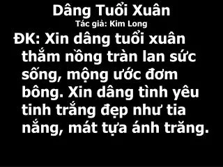 d ng tu i xu n t c gi kim long