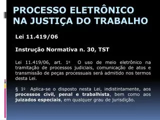 processo eletr nico na justi a do trabalho