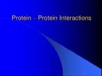 Protein – Protein Interactions - slide 1