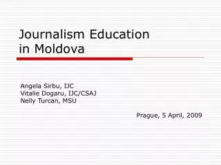 Journalism Education in Moldova