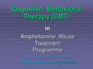 cognitive behavioral therapy cbt