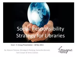 Social Responsibility Strategy for Libraries