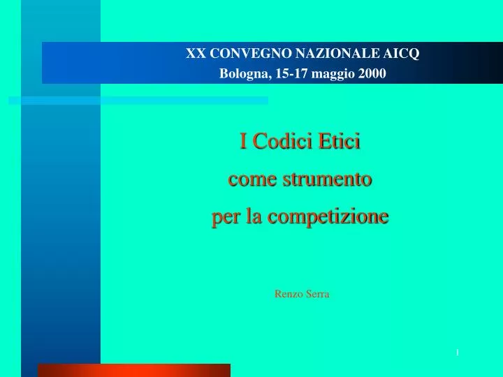 i codici etici come strumento per la competizione