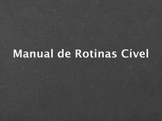 manual de rotinas c vel