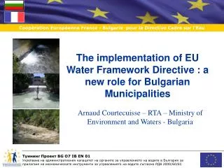 The implementation of EU Water Framework Directive : a new role for Bulgarian Municipalities