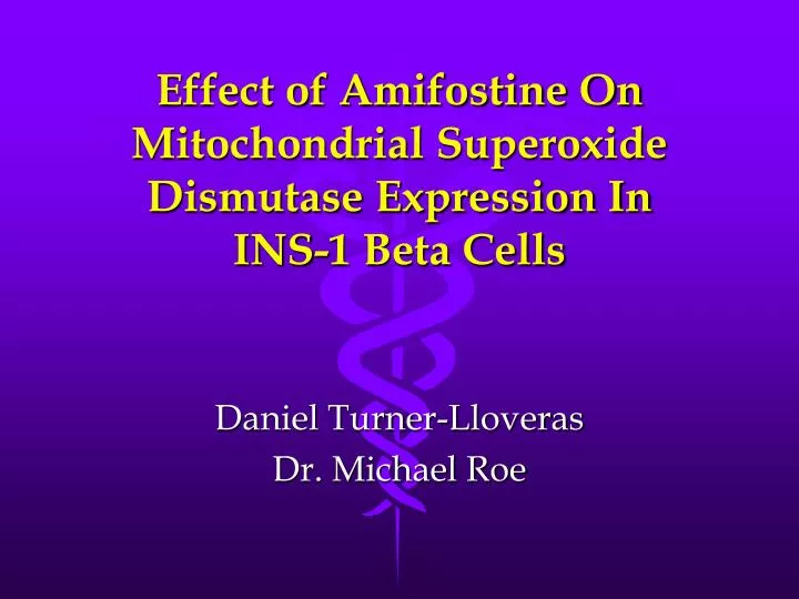 effect of amifostine on mitochondrial superoxide dismutase expression in ins 1 beta cells