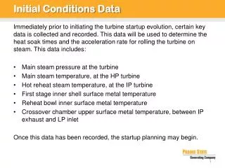 Initial Conditions Data