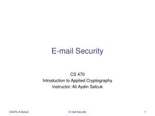 E-mail Security