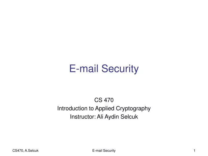 e mail security
