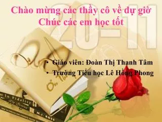 ch o m ng c c th y c v d gi ch c c c em h c t t