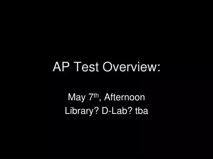 ap test overview