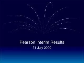 Pearson Interim Results 31 July 2000