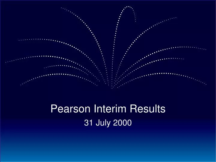 pearson interim results 31 july 2000