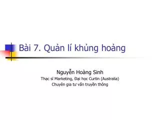 b i 7 qu n l kh ng ho ng