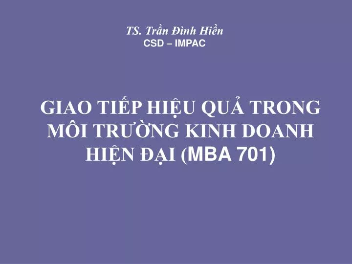 giao ti p hi u qu trong m i tr ng kinh doanh hi n i mba 701