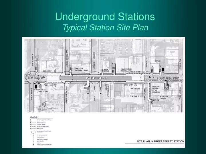 underground stations typical station site plan