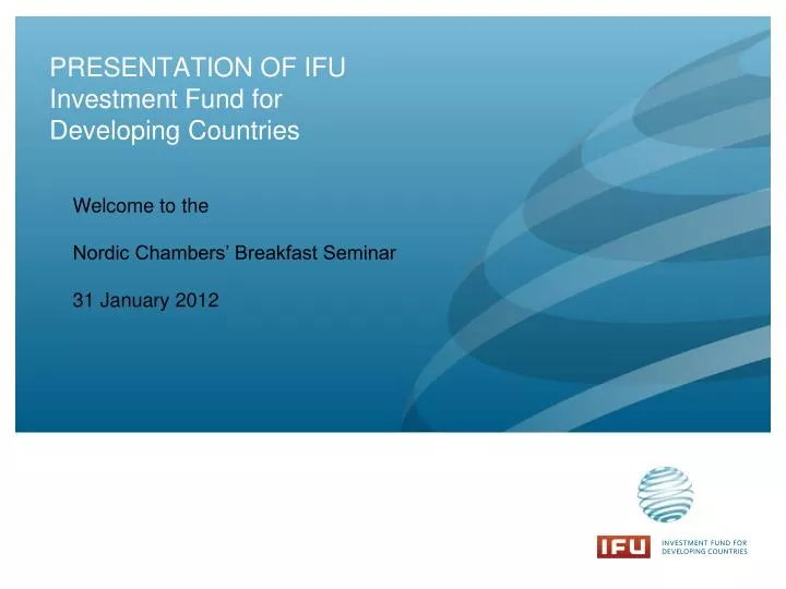 presentation of ifu investment fund for developing countries