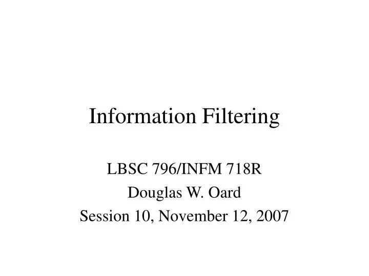 information filtering