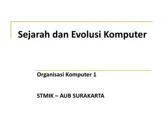 sejarah dan evolusi komputer