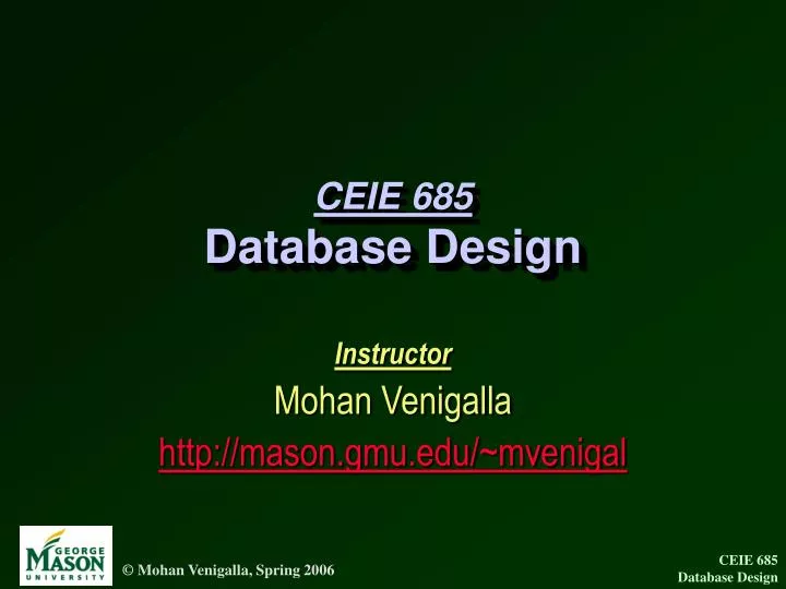 ceie 685 database design