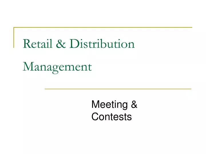 retail distribution management