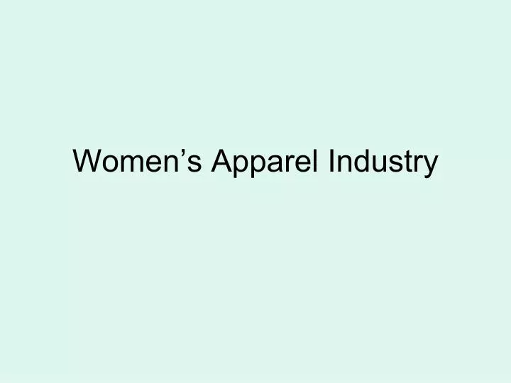 women s apparel industry
