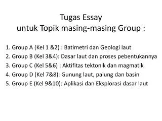 tugas essay untuk topik m asing masing group