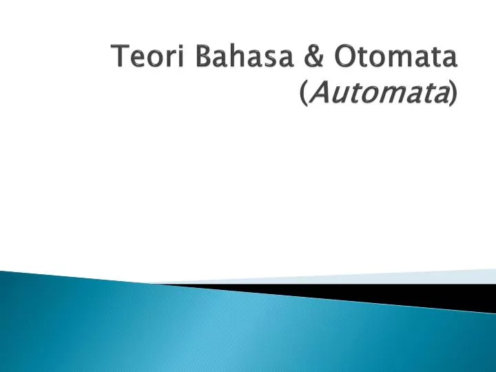 teori bahasa otomata automata