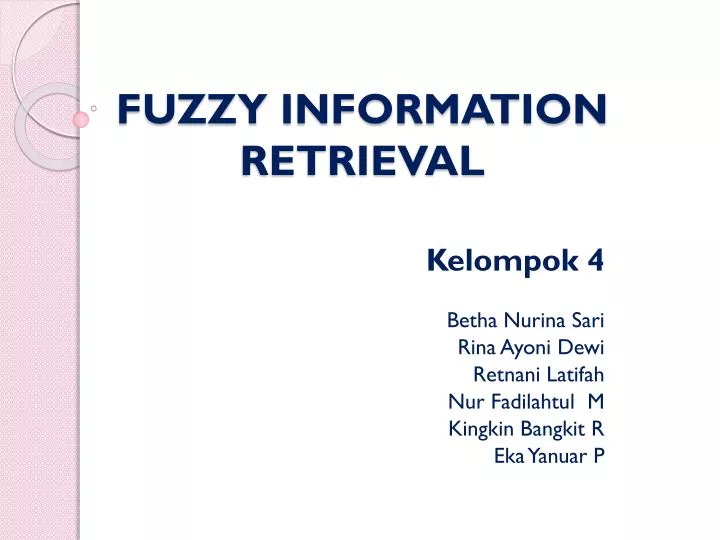 fuzzy information retrieval
