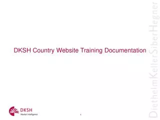 DKSH Country Website Training Documentation
